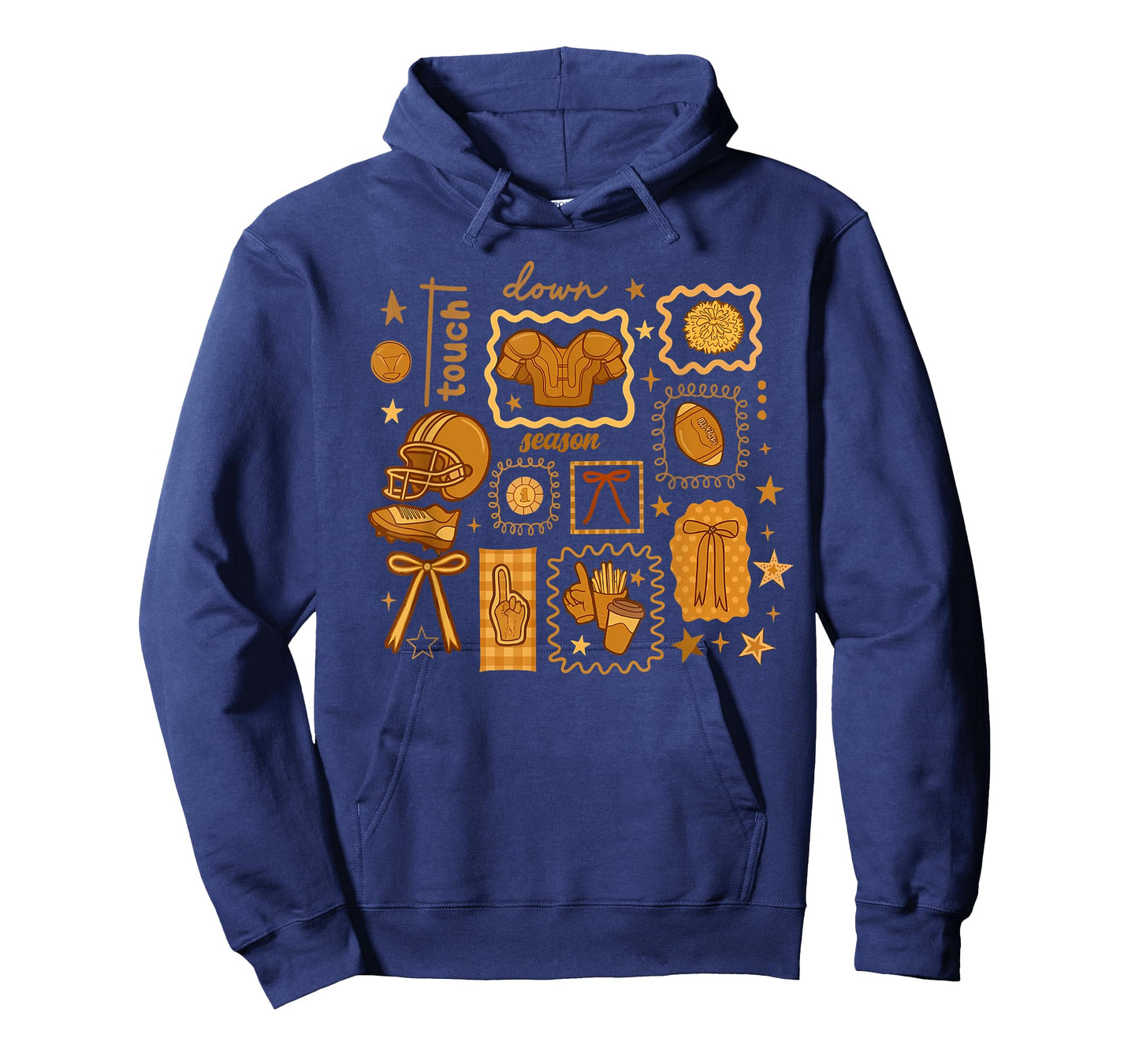 Touchdown Season, Fall Football Collage,Fall Autumn Game Day T-Shirt