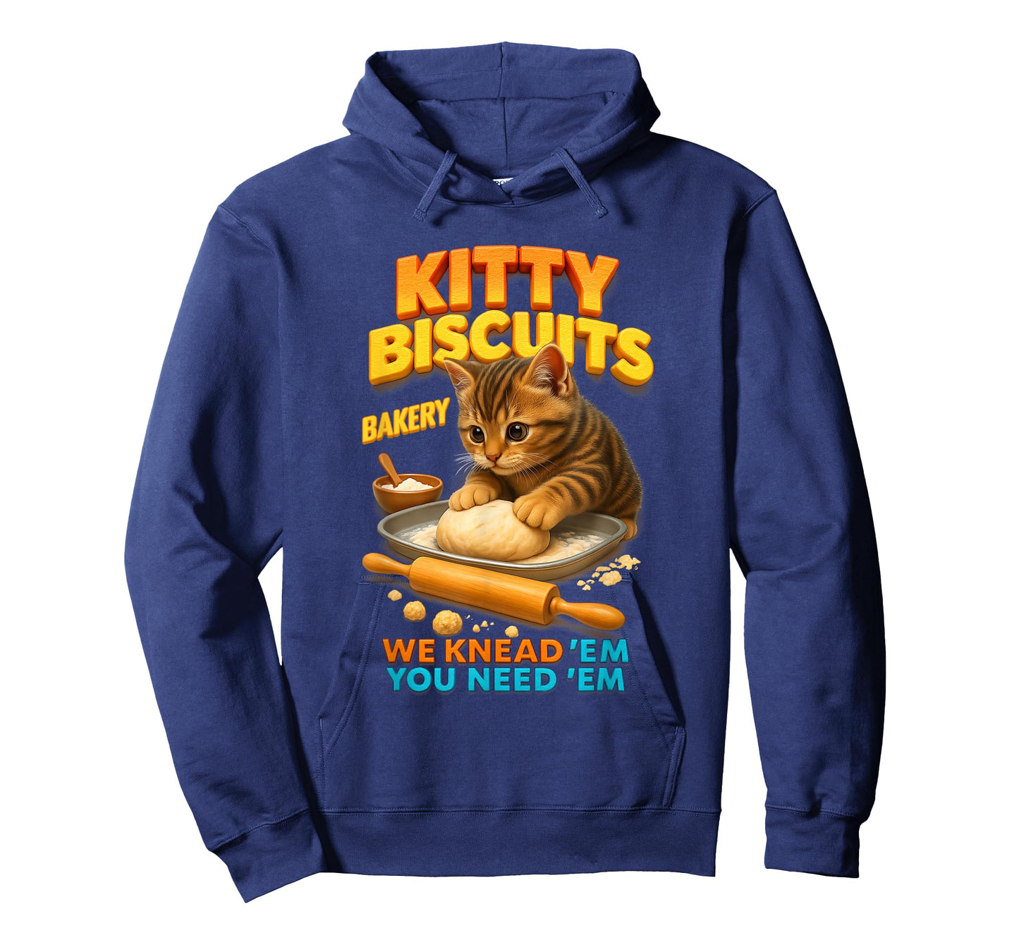 Kitty Biscuits Bakery Cat Dough Kneading Baker Pet Lover T-Shirt