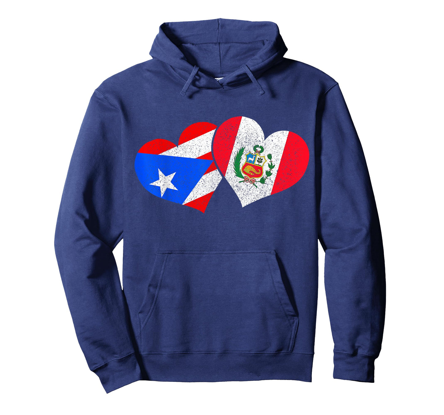 Puerto Rico & Peru Pride Heritage Puerto Rican Peru Flag T-Shirt