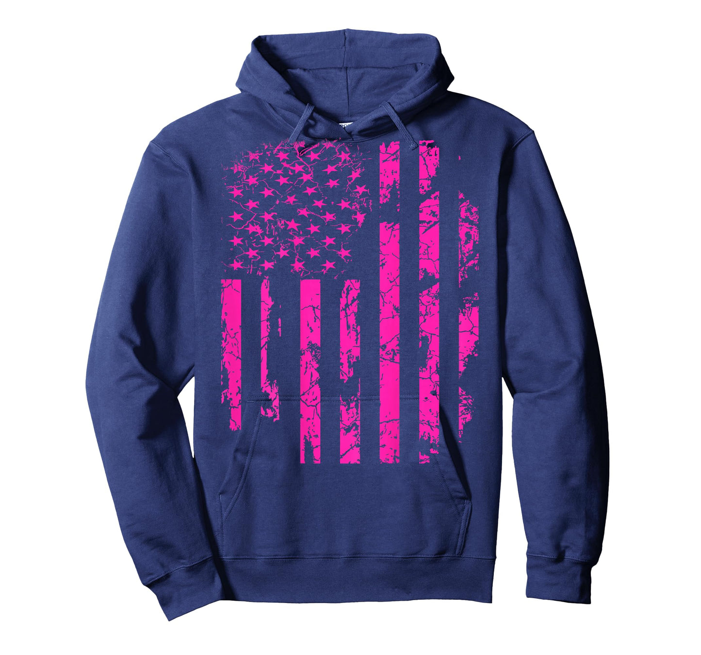 Pink Distressed USA Flag T-Shirt