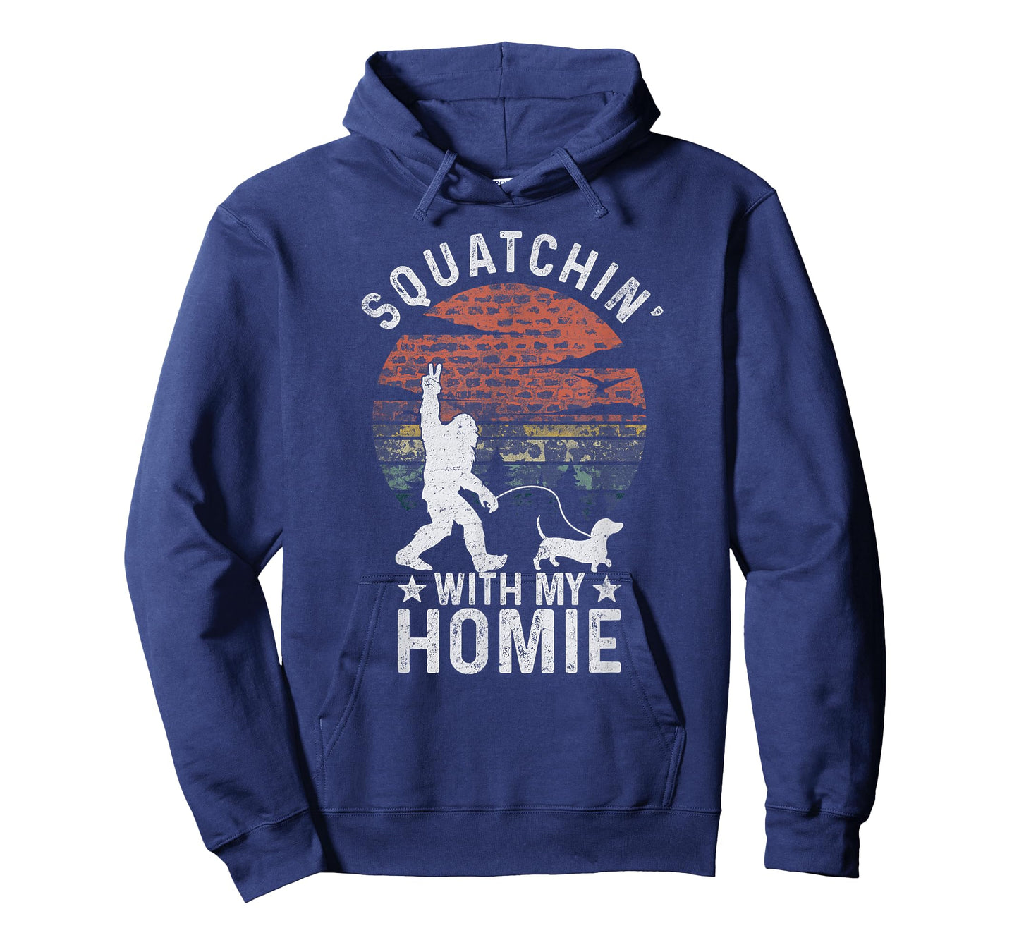 Funny Bigfoot Walking Weiner Dog Clothing Bigfoot Walking Dachshund Tee Sasquatch Wiener Dog Lover T-Shirt