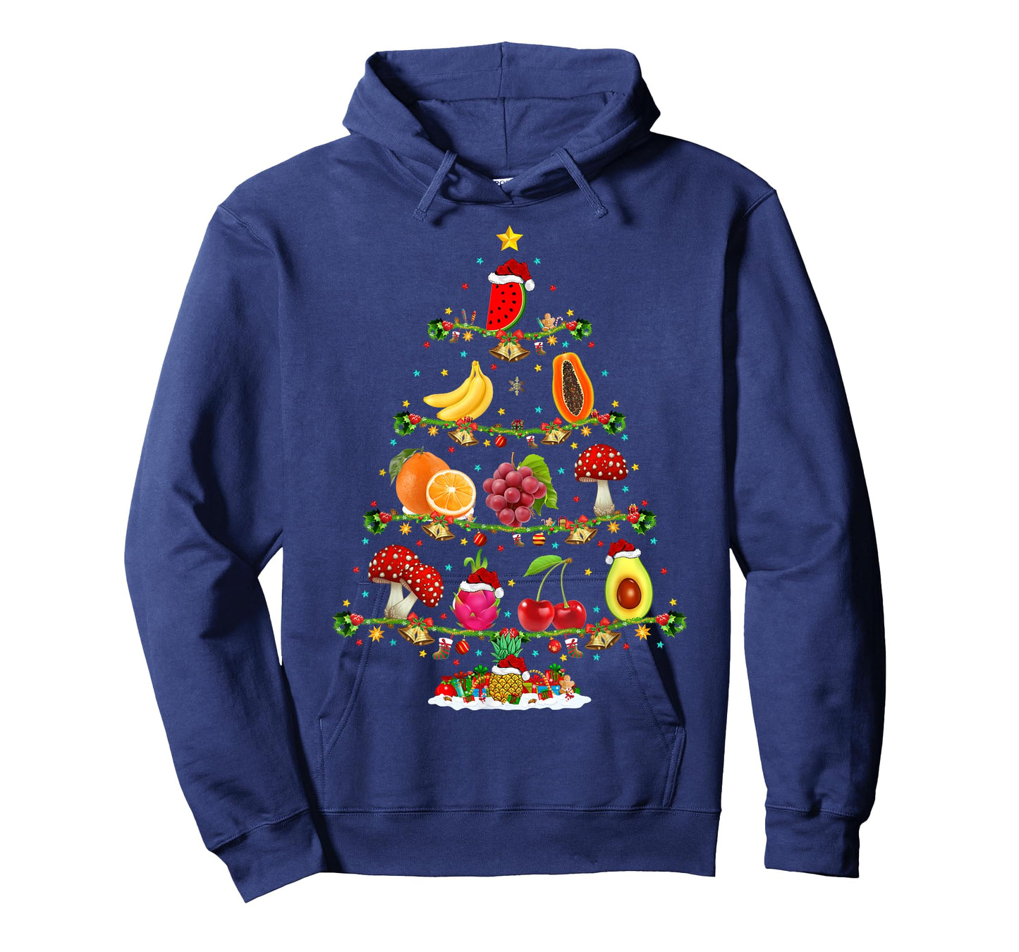 Xmas Lighting Vegetable Fruits Christmas Tree T-Shirt