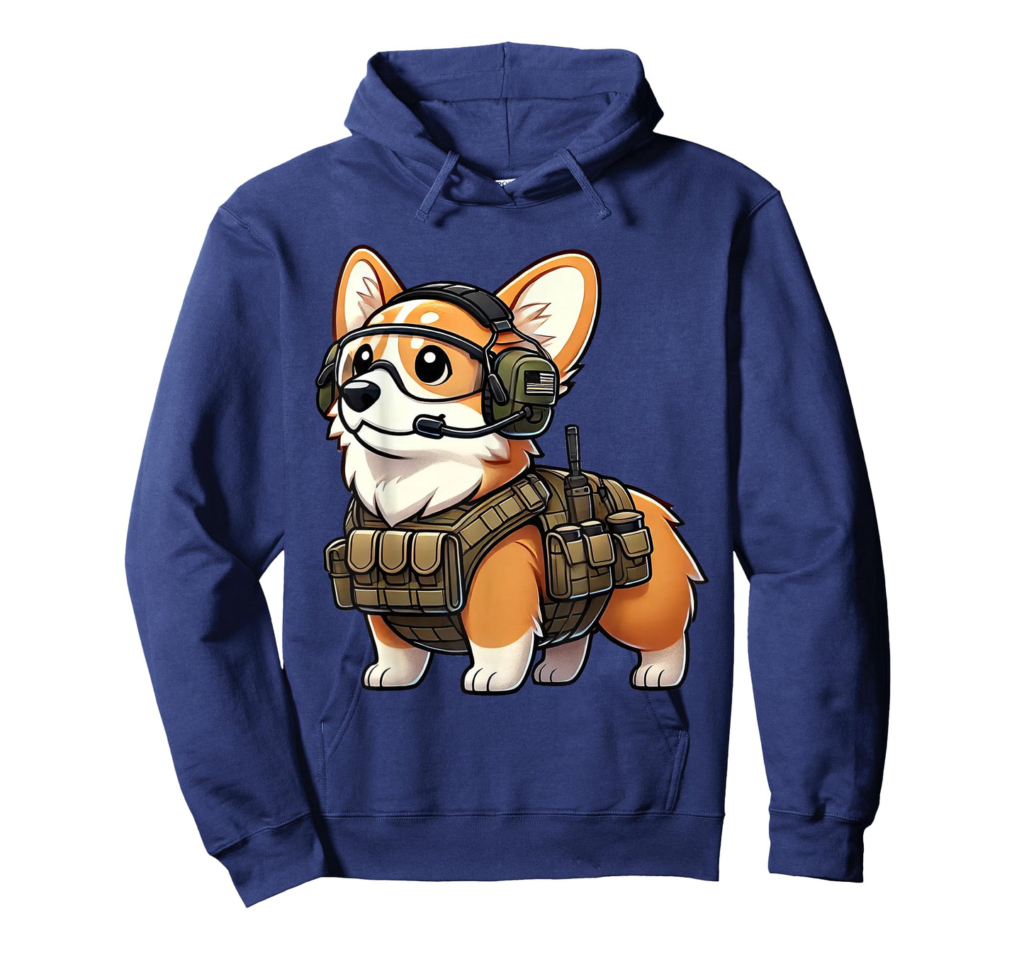 Tactical Corgi Dog Warrior Military Style Art T-Shirt