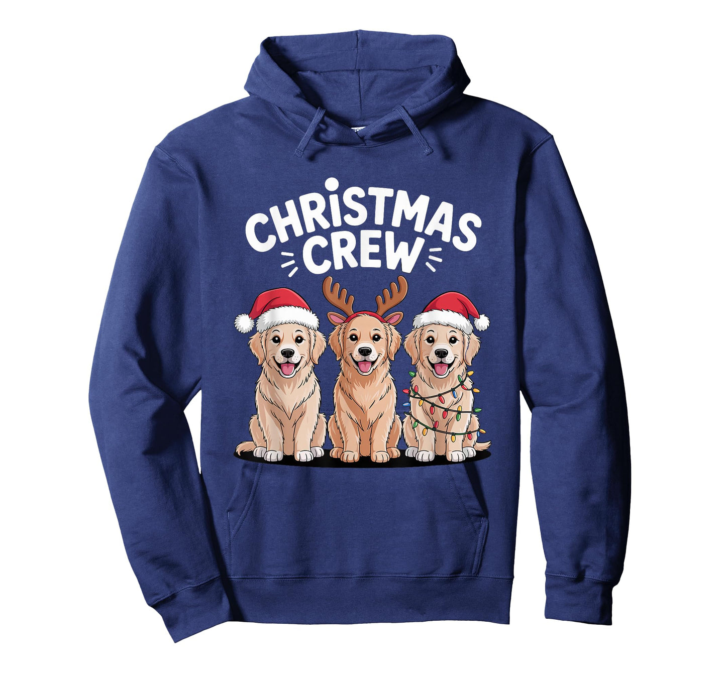 Christmas Crew Xmas Puppy Funny Christmas Golden Retriever T-Shirt