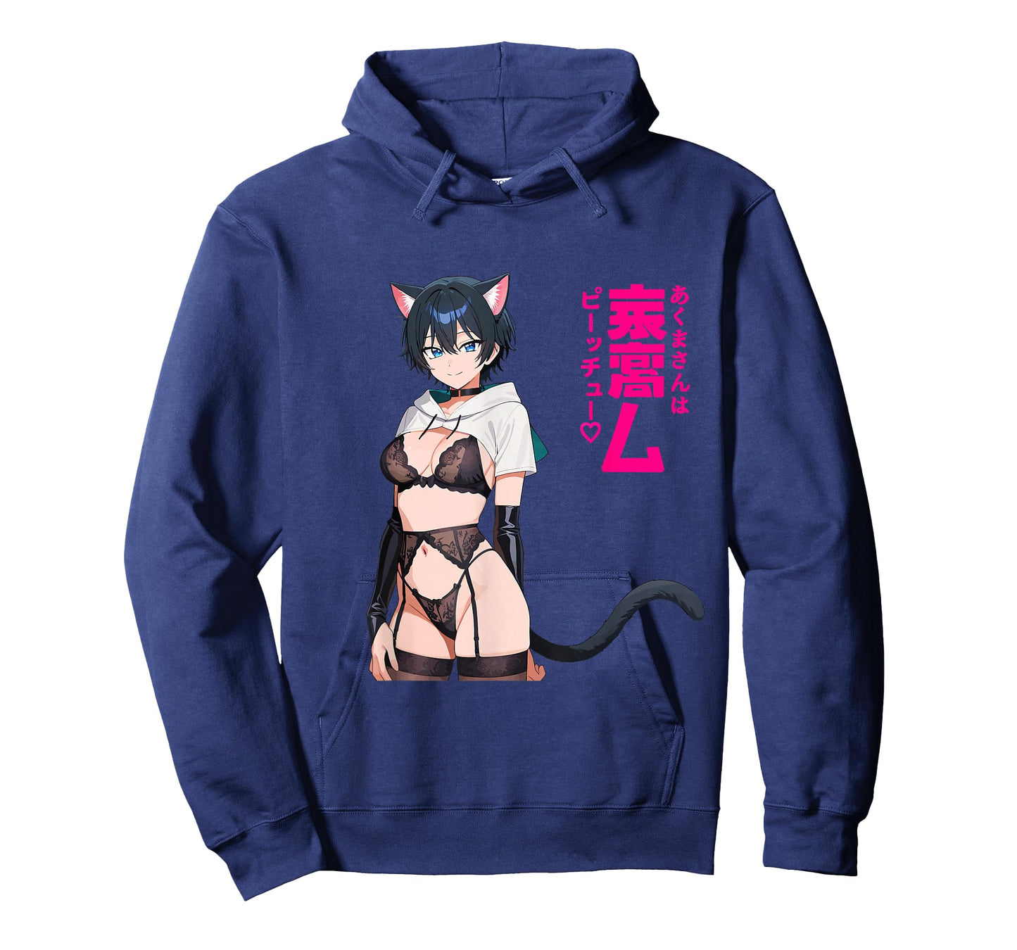 Sexy Waifu Anime Girl Cat Kitten Ears Lingerie Japanese Art T-Shirt