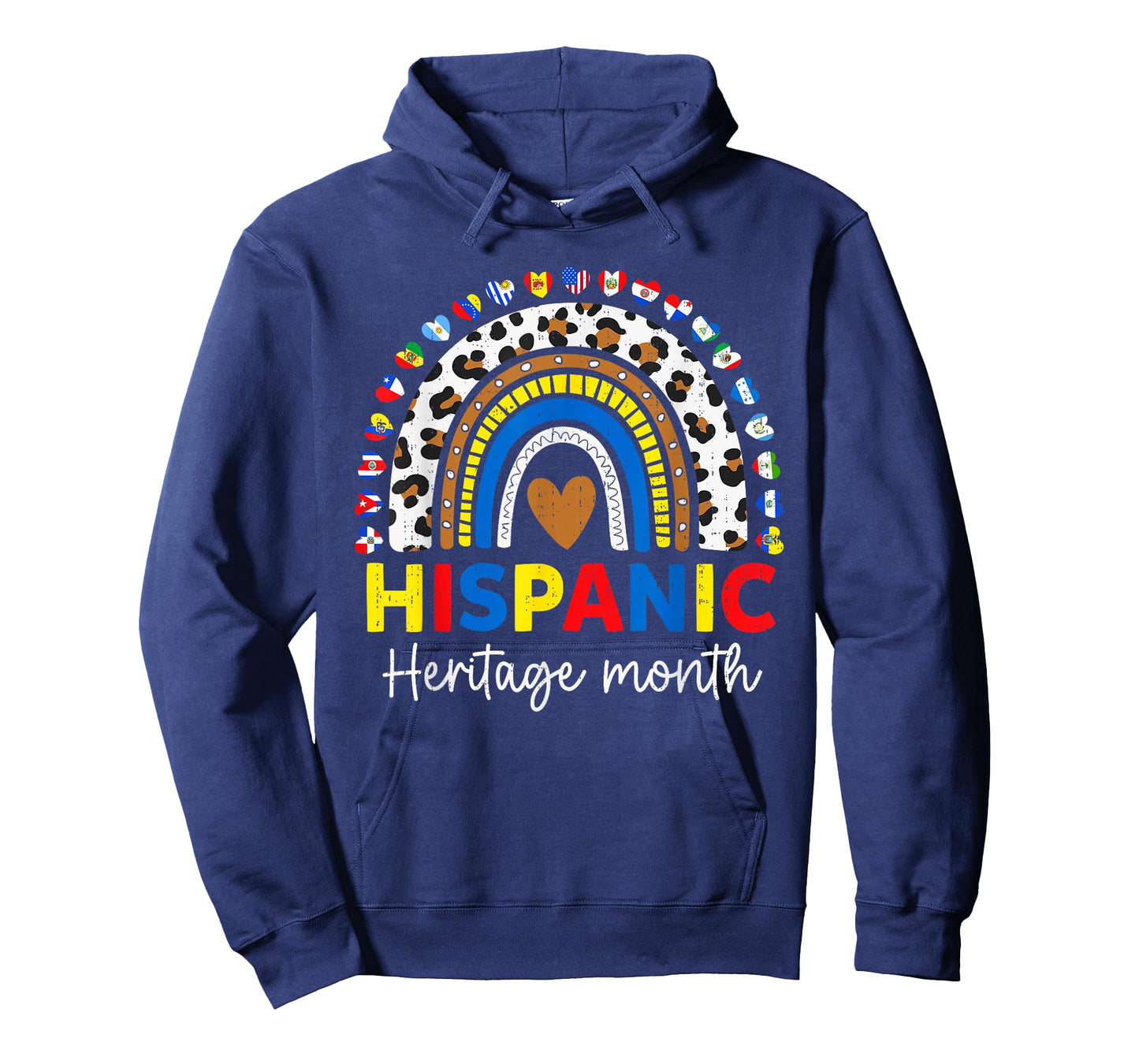 Women Hispanic Heritage Month Rainbow Latino Countries Flags T-Shirt