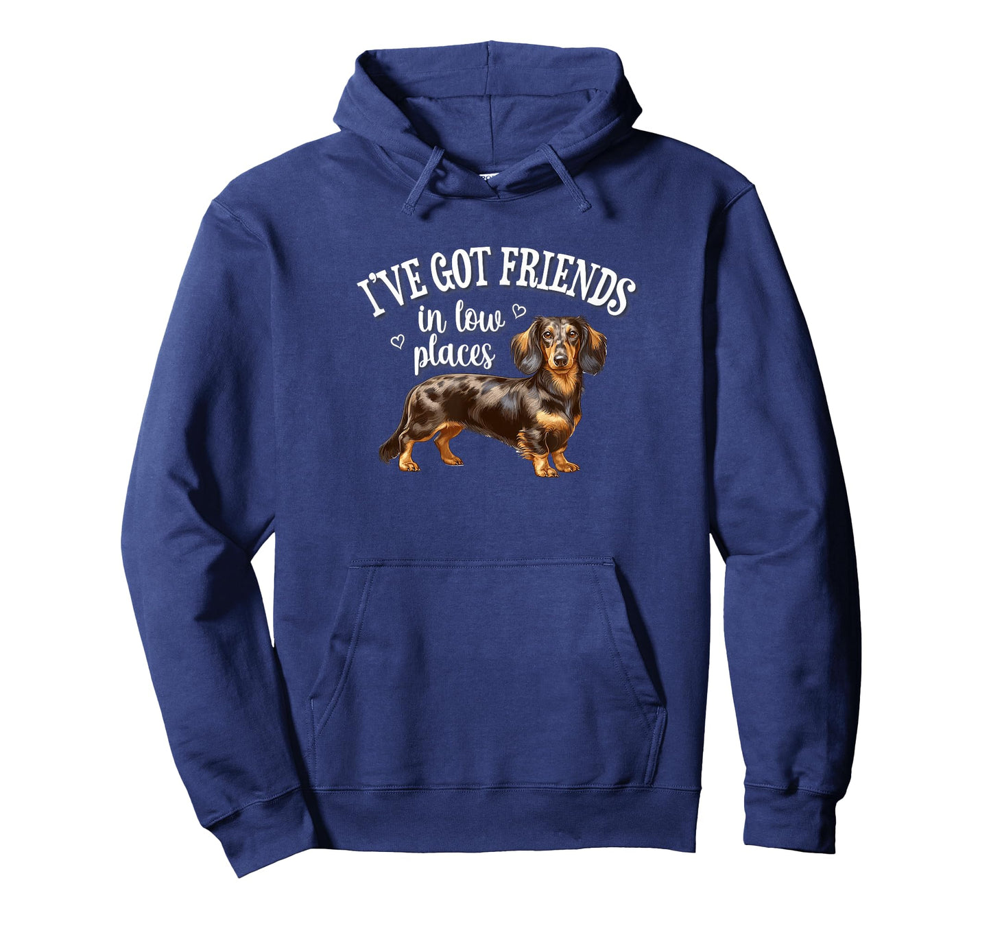 Mens Womens Kid Friends In Low Places Dapple Dachshund Lover T-Shirt