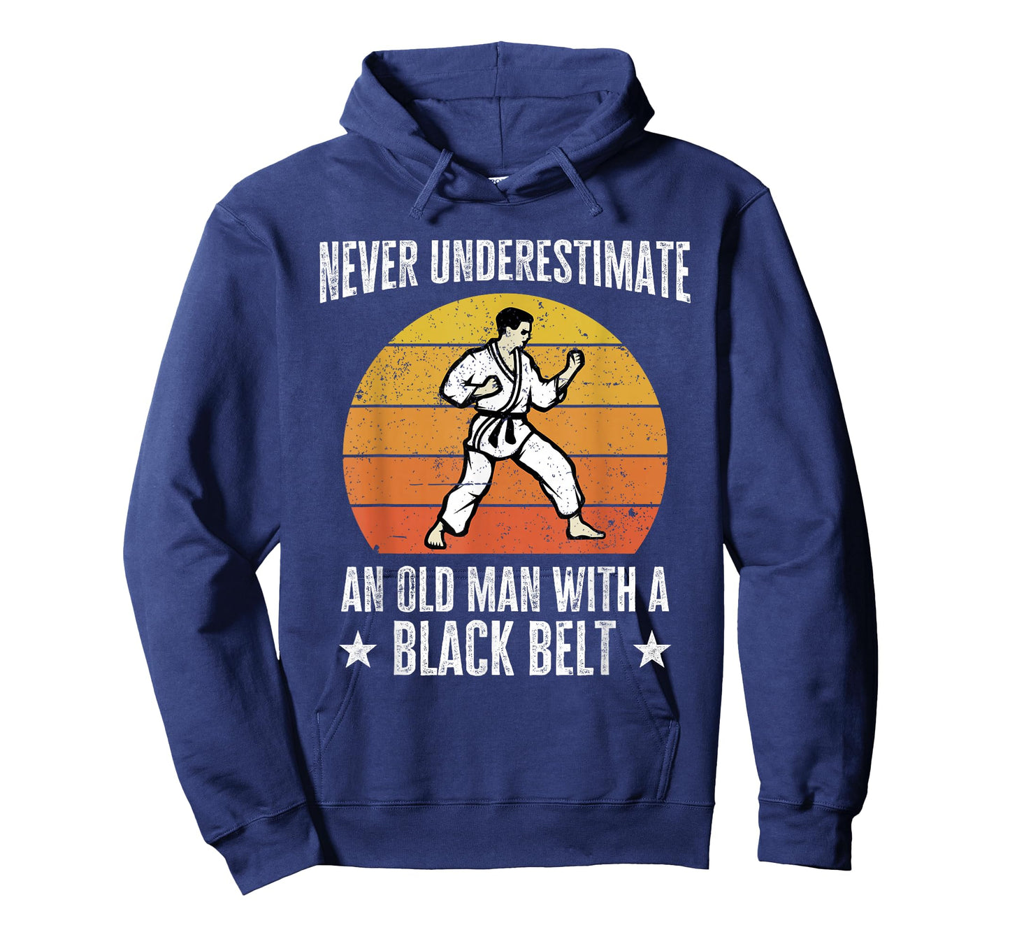 Never Underestimate An Old Man With A Black Belt Karate T-Shirt