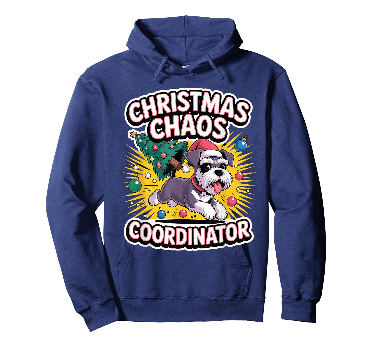 Christmas Chaos Coordinator Puppy Funny Mini Schnauzer T-Shirt