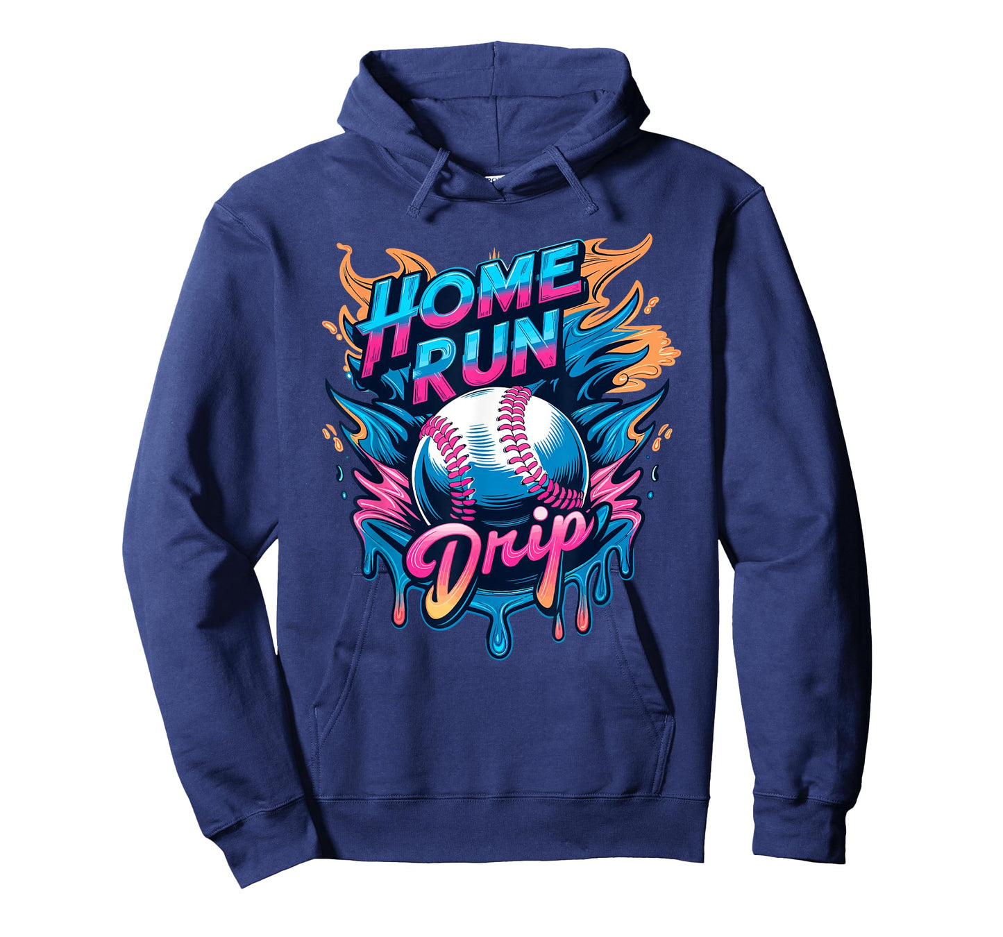 Baseball Home Run Drip Ice Cream Drip Youth Boys T-Shirt