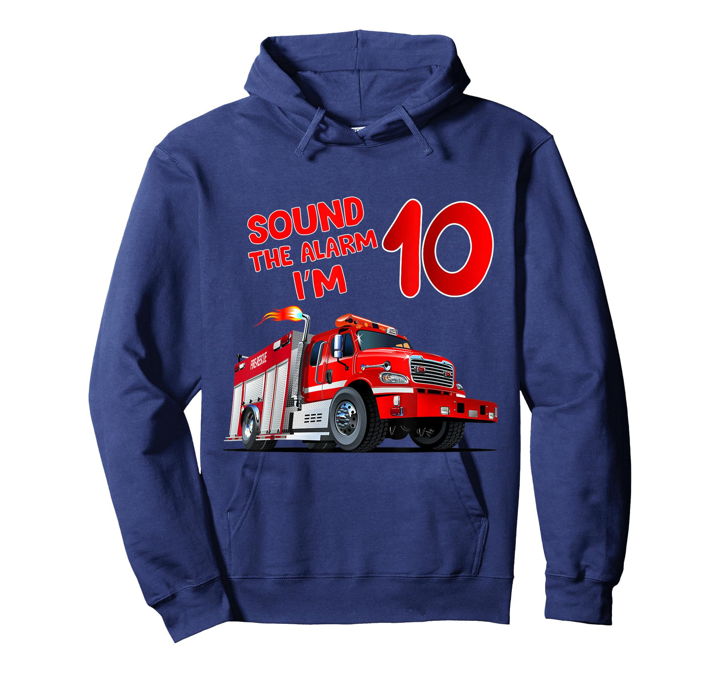 Sound alarm I'm 10 FireTruck Birthday Firefighter Shirt T-Shirt