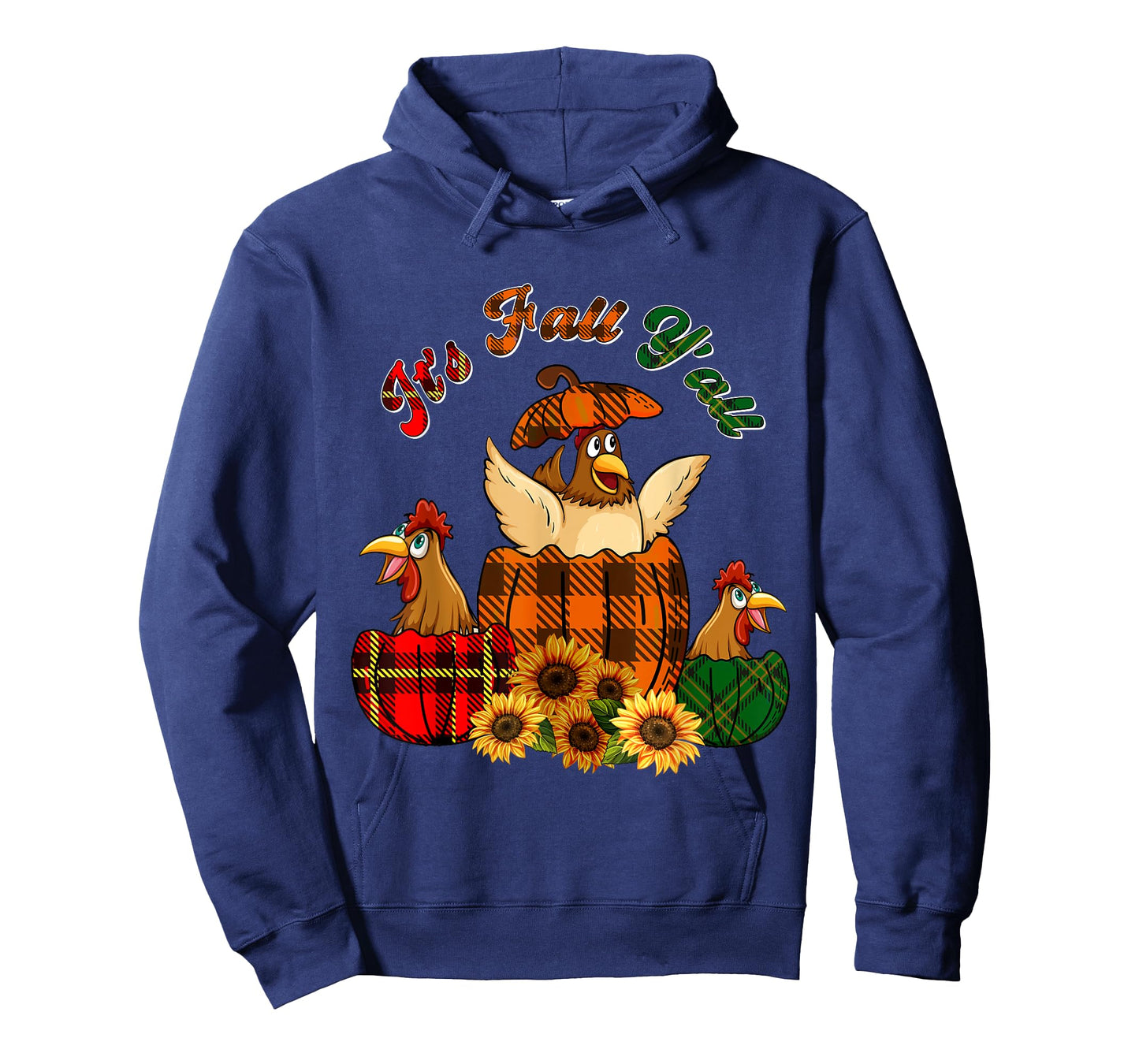 It's Autumn Y'all Thanksgiving Chickens Inside Fall Pumpkins T-Shirt