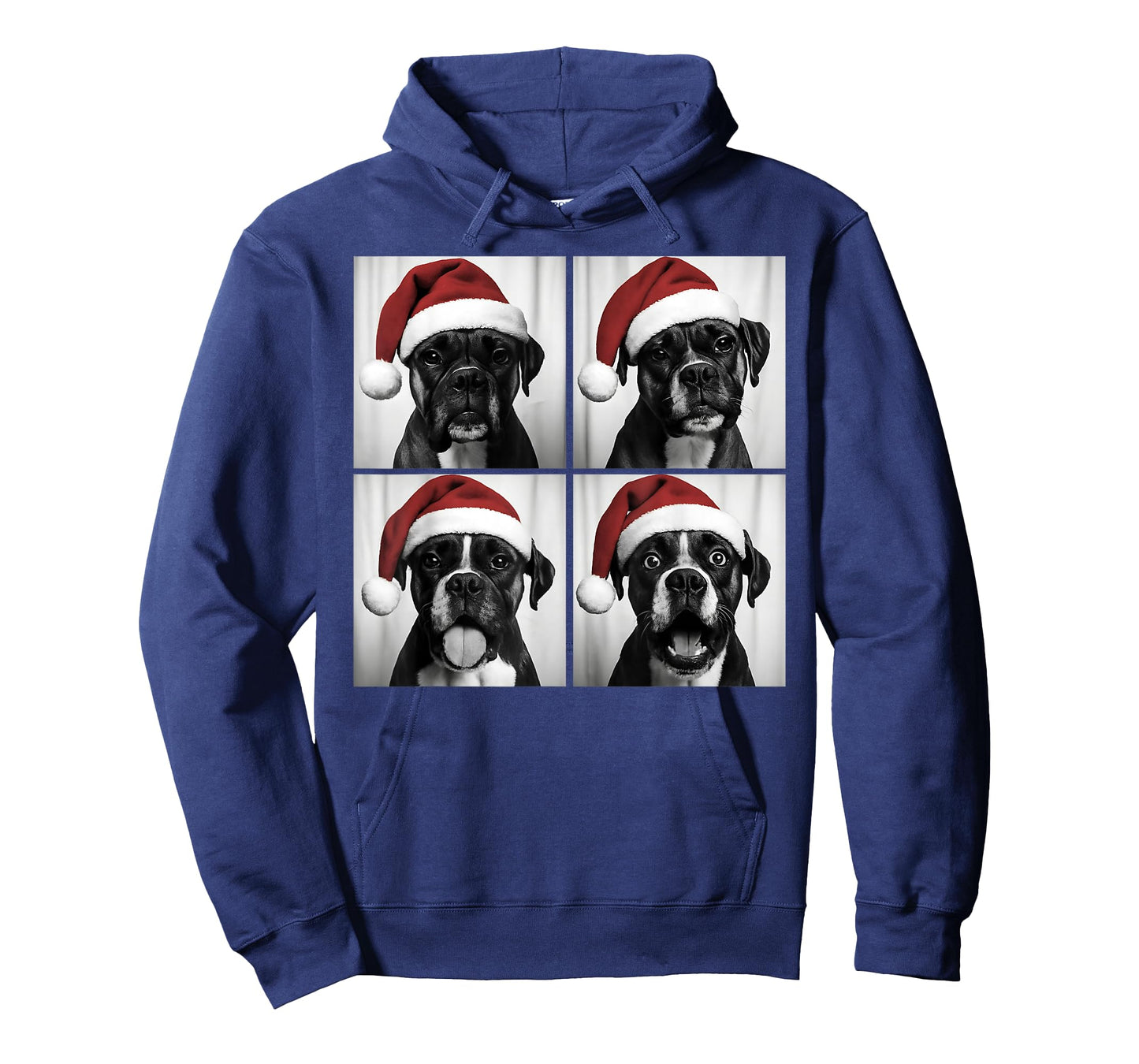 Funny Christmas Boxer Dog Santa Photo Booth T-Shirt