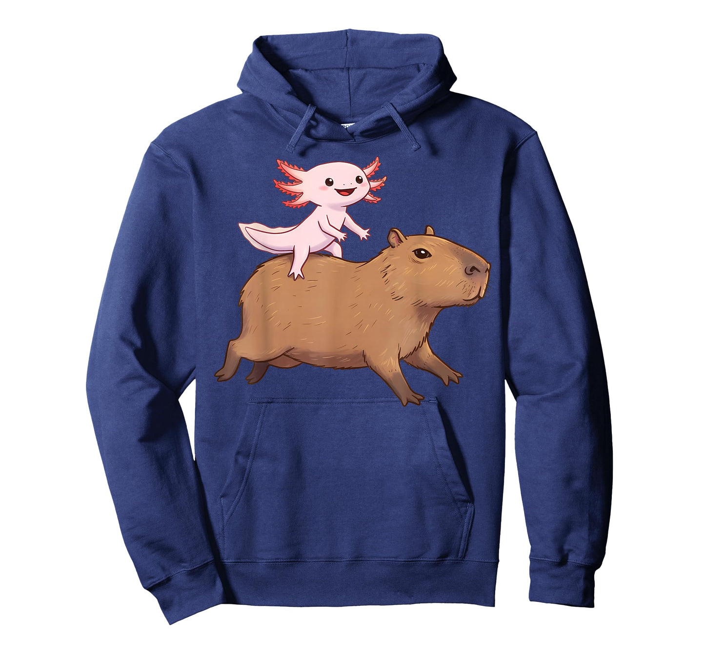 Funny Kawaii Axolotl and Capybara Lover Kids Girls Men Women T-Shirt