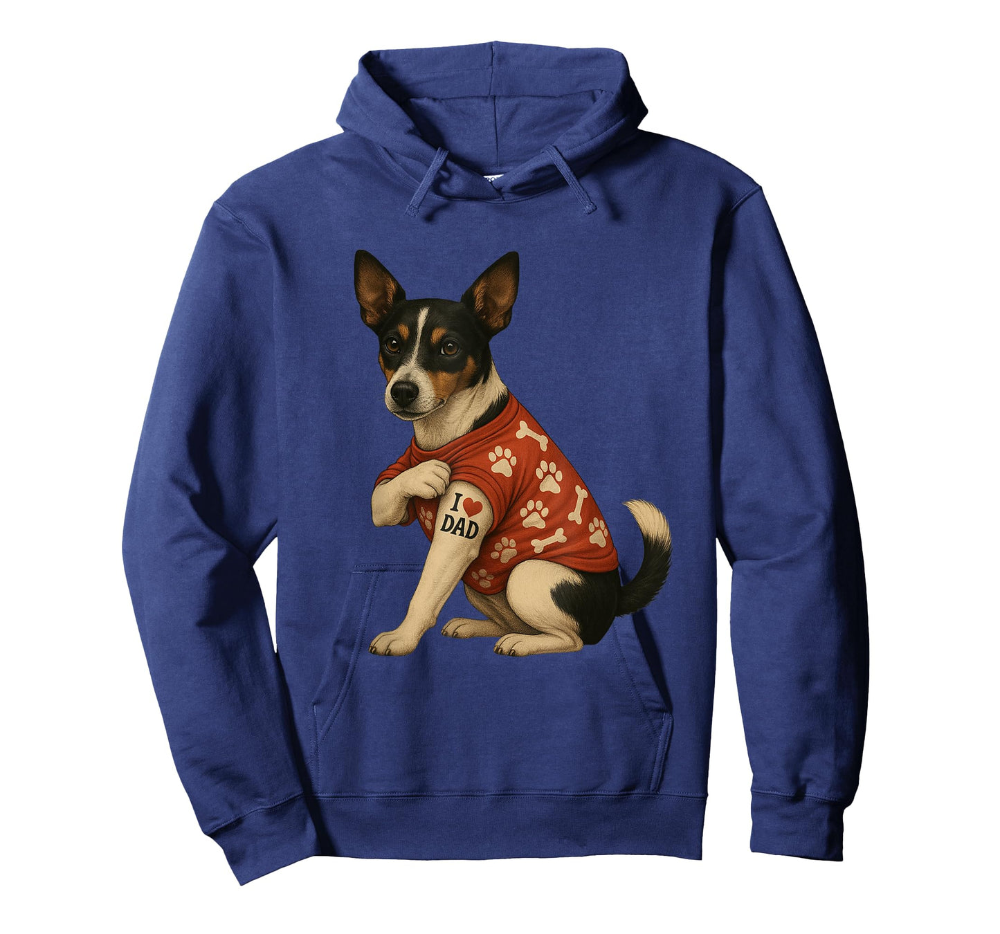 Funny I Love Dad Tattoo Rat Terrier Dad T-Shirt