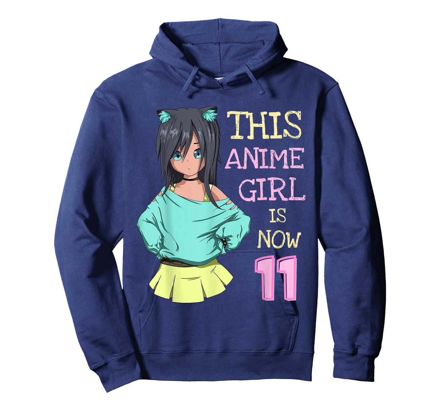 This Anime Girl Is Now 11 Years Old Birthday Girl Kawaii T-Shirt