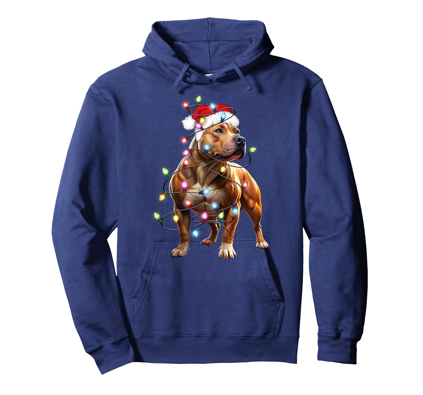 Pitbull Dog Christmas Lights Xmas Pet Lover T-Shirt