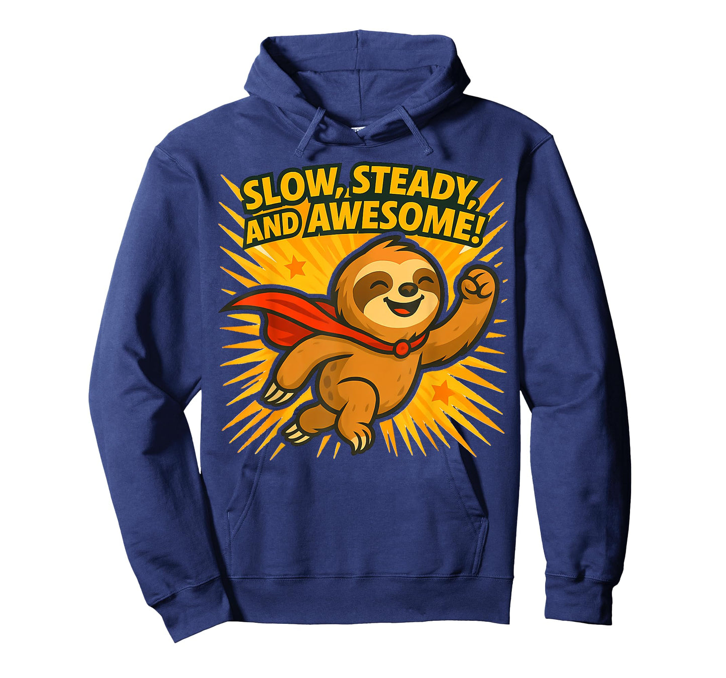 Slow Steady and Awesome Sloth Superhero T-Shirt