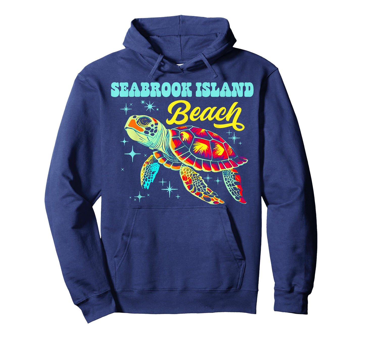 Seabrook Island Beach SC Artistic Sea Turtle Retro T-Shirt