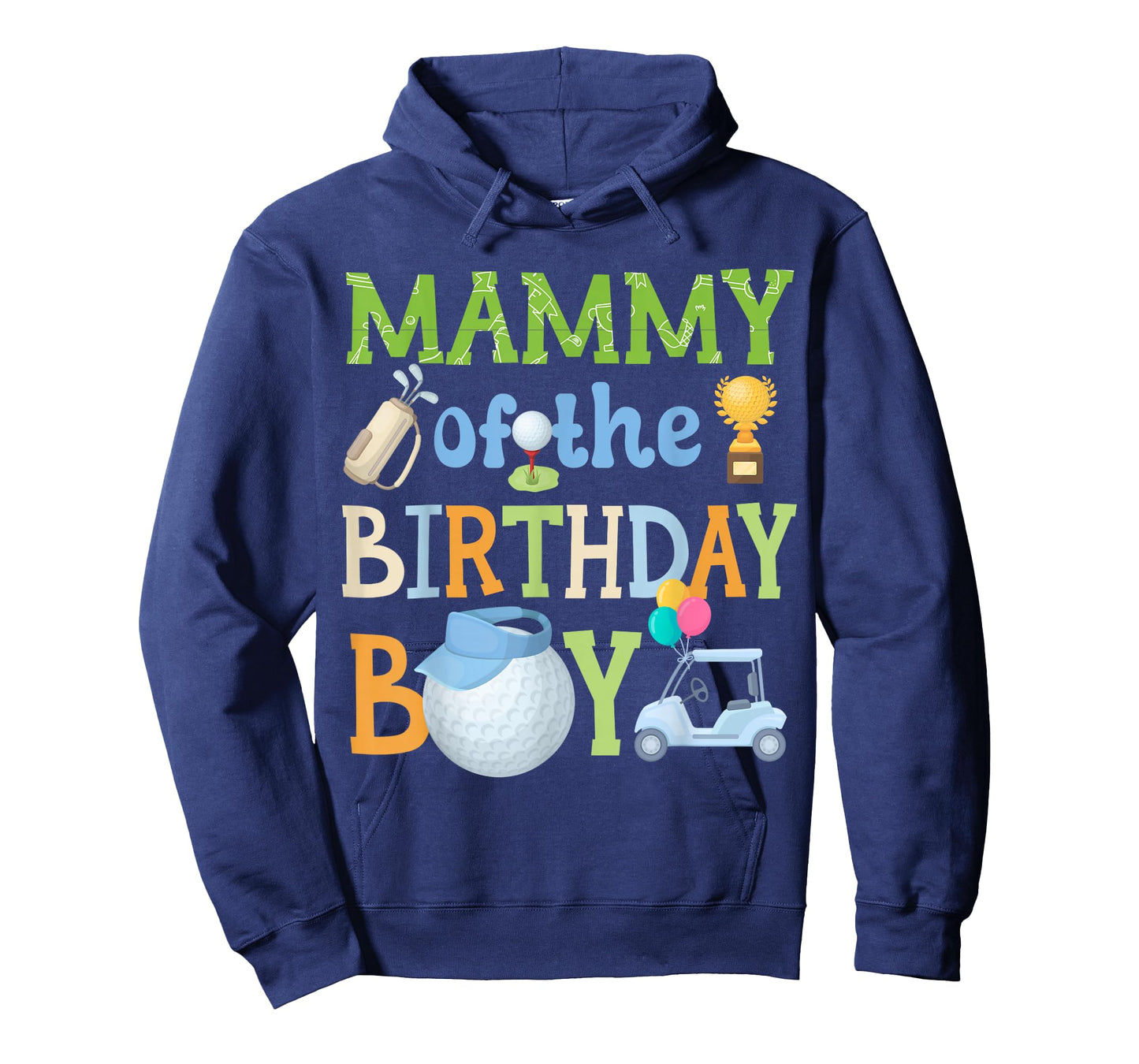 Mammy of Birthday Boy Golf Family Celebration Matching T-Shirt