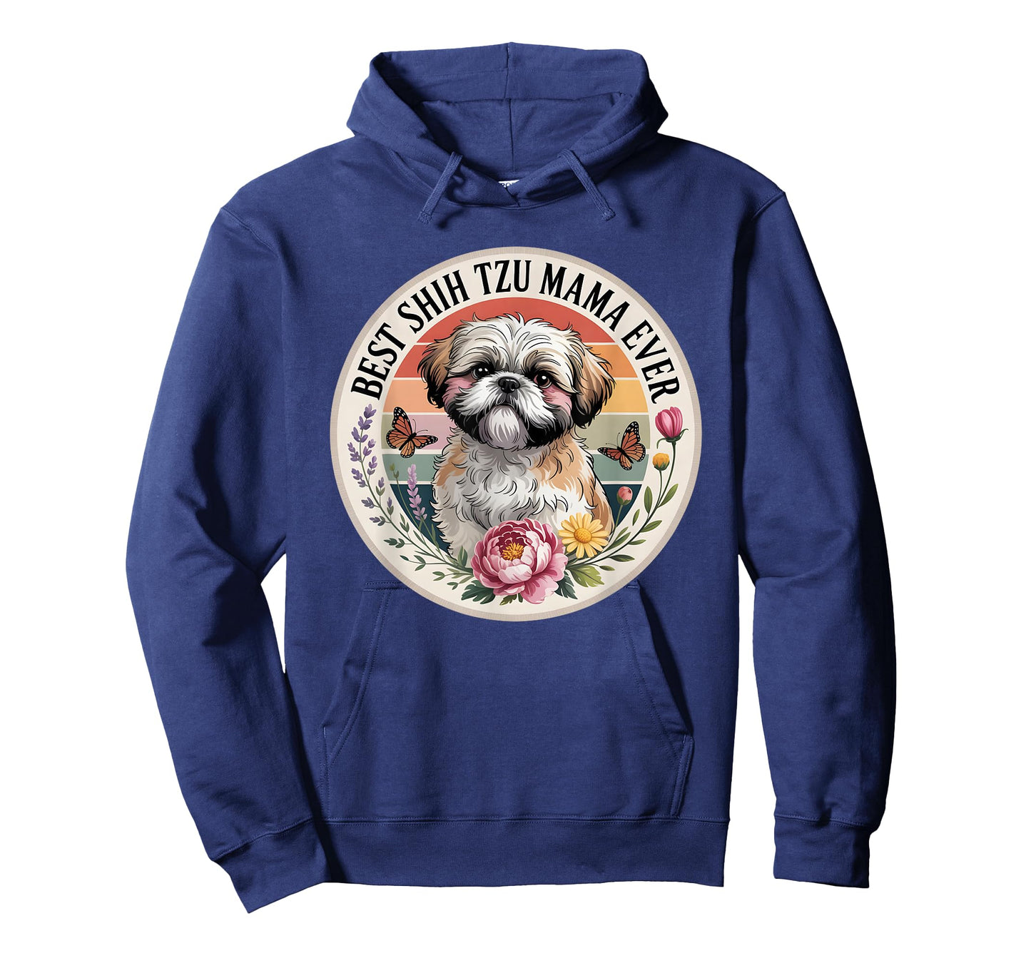 Best Shih tzu mom Ever Retro Floral Shih tzu Graphic Women T-Shirt