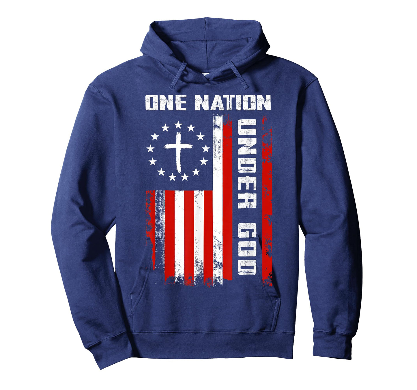 One Nation Under God American Flag Cross 4th Of July T-Shirt