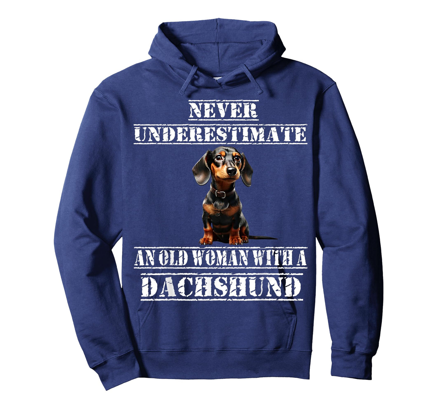 Never Underestimate An Old Woman With A Dachshund T-Shirt