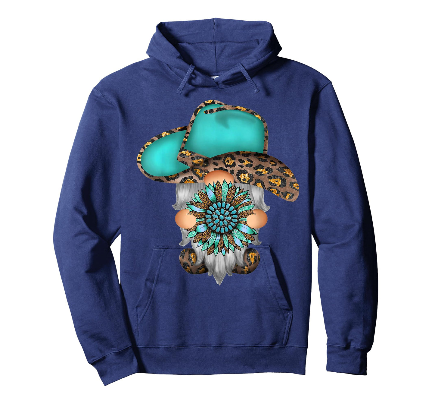 Western Texas Gnome Cowboy Hat Turquoise Cowgirl Women Girl T-Shirt
