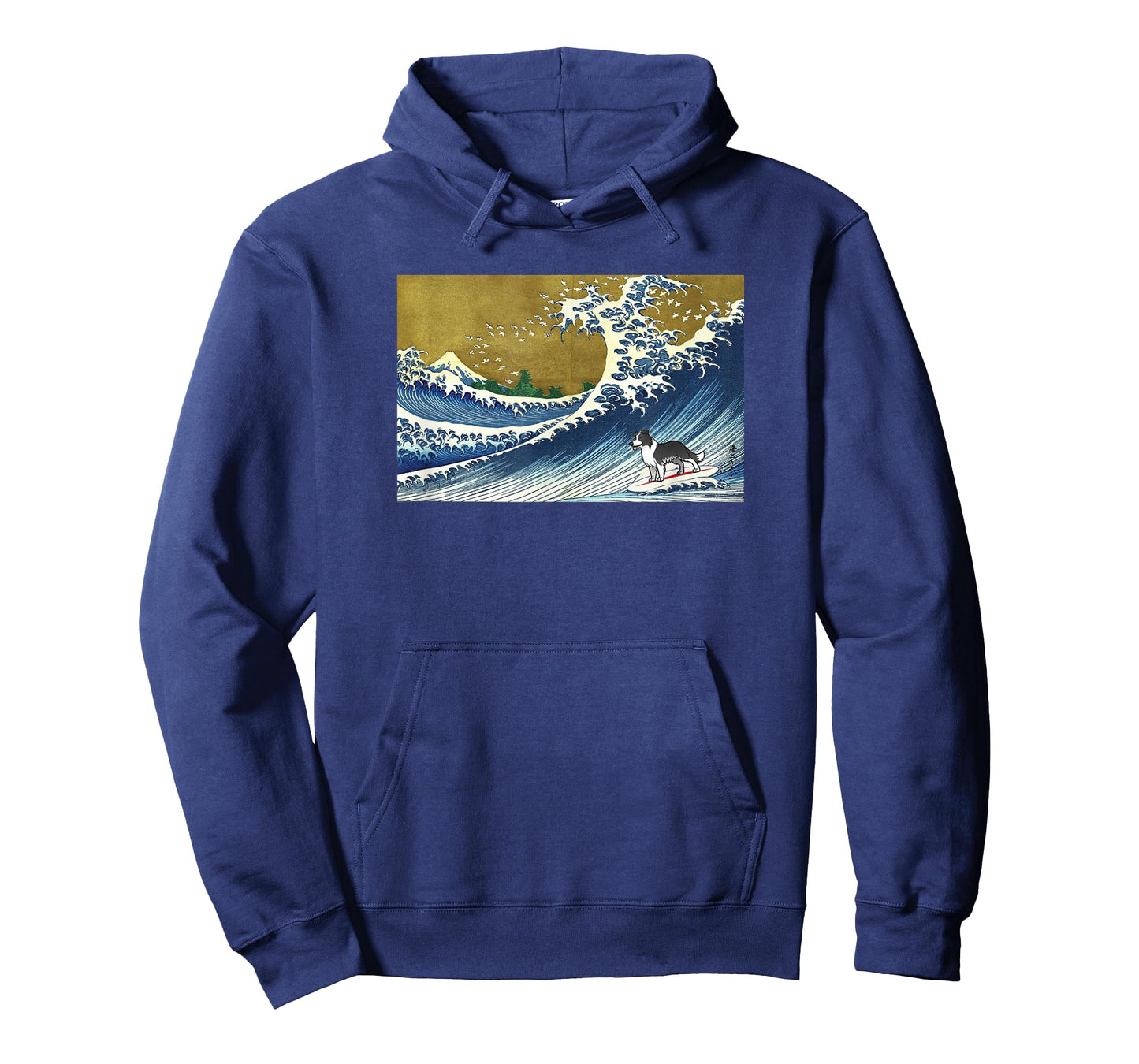Retro Vintage Surfing A Wave Border Collie Lover T-Shirt
