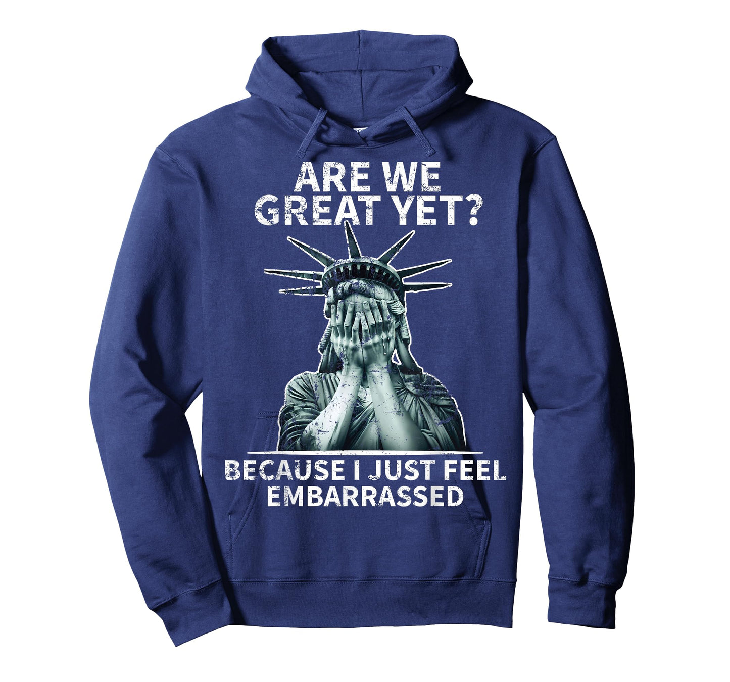 Funny Anti Trump Are We Great Yet Statue Of Liberty Politics T-Shirt
