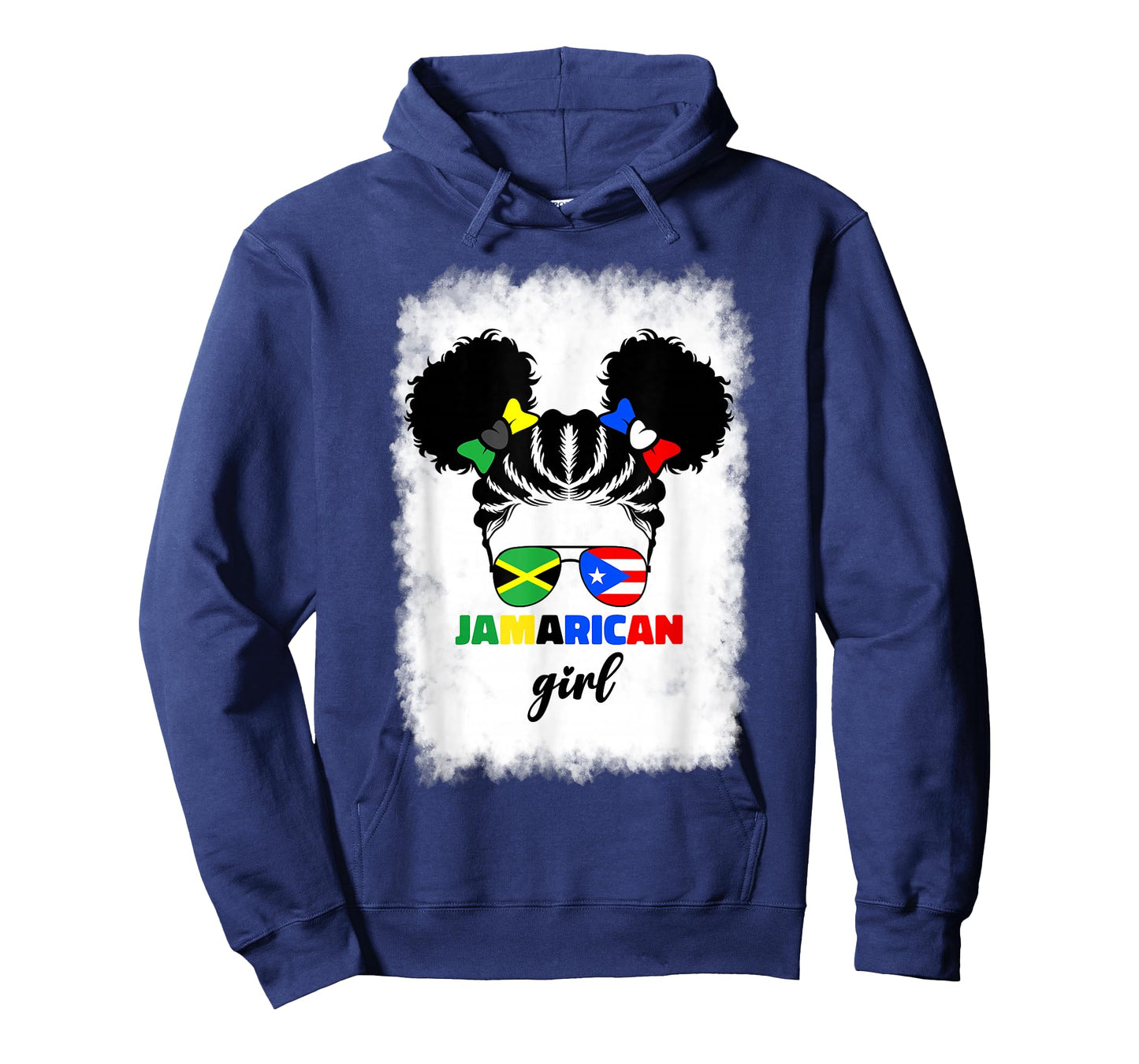 Half Jamaican And Puerto Rican Rico Jamaica Flag Kids Grils T-Shirt