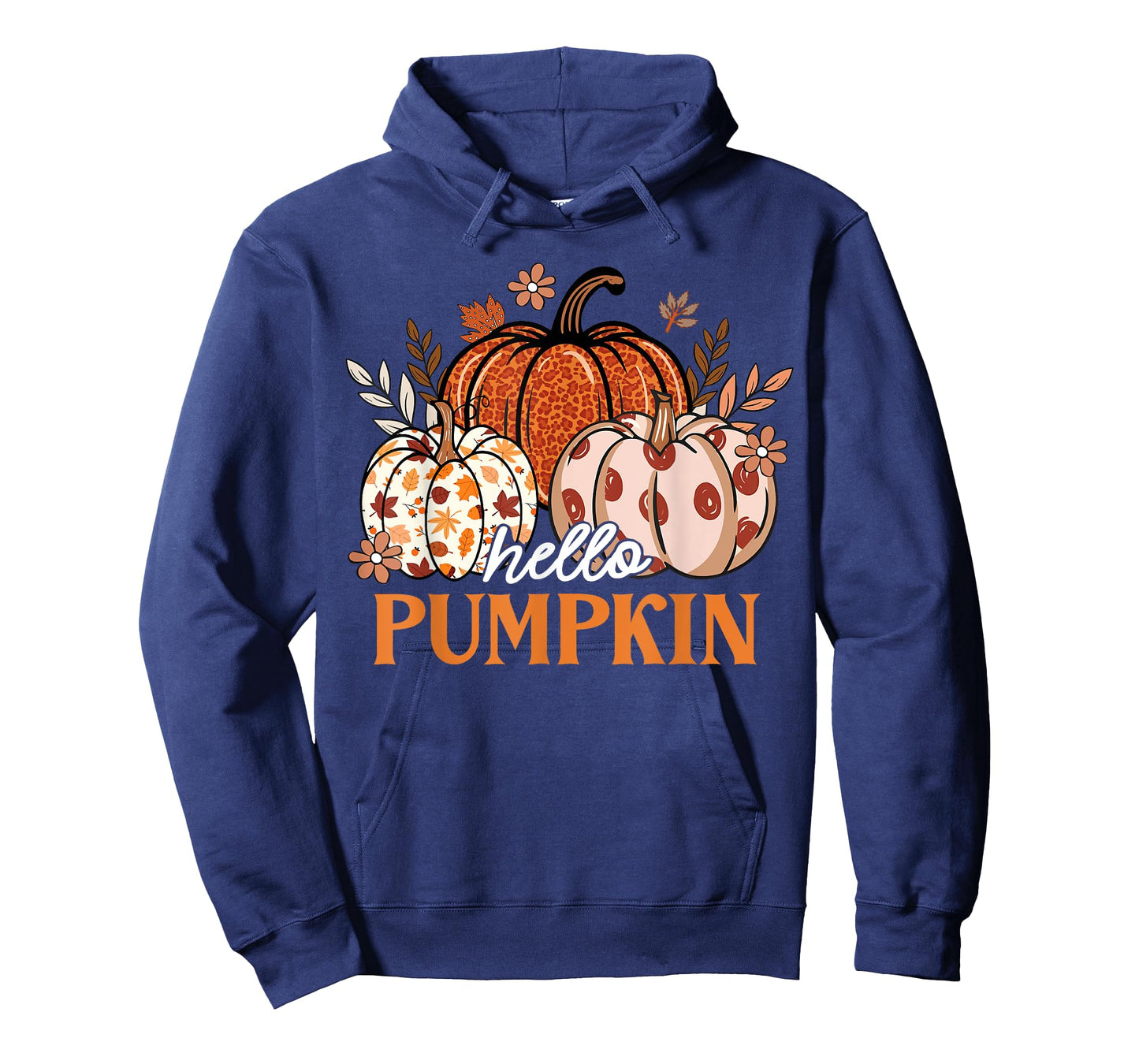 Hello Pumpkin Season Autumn Fall Y'all Leaves Thanksgiving T-Shirt