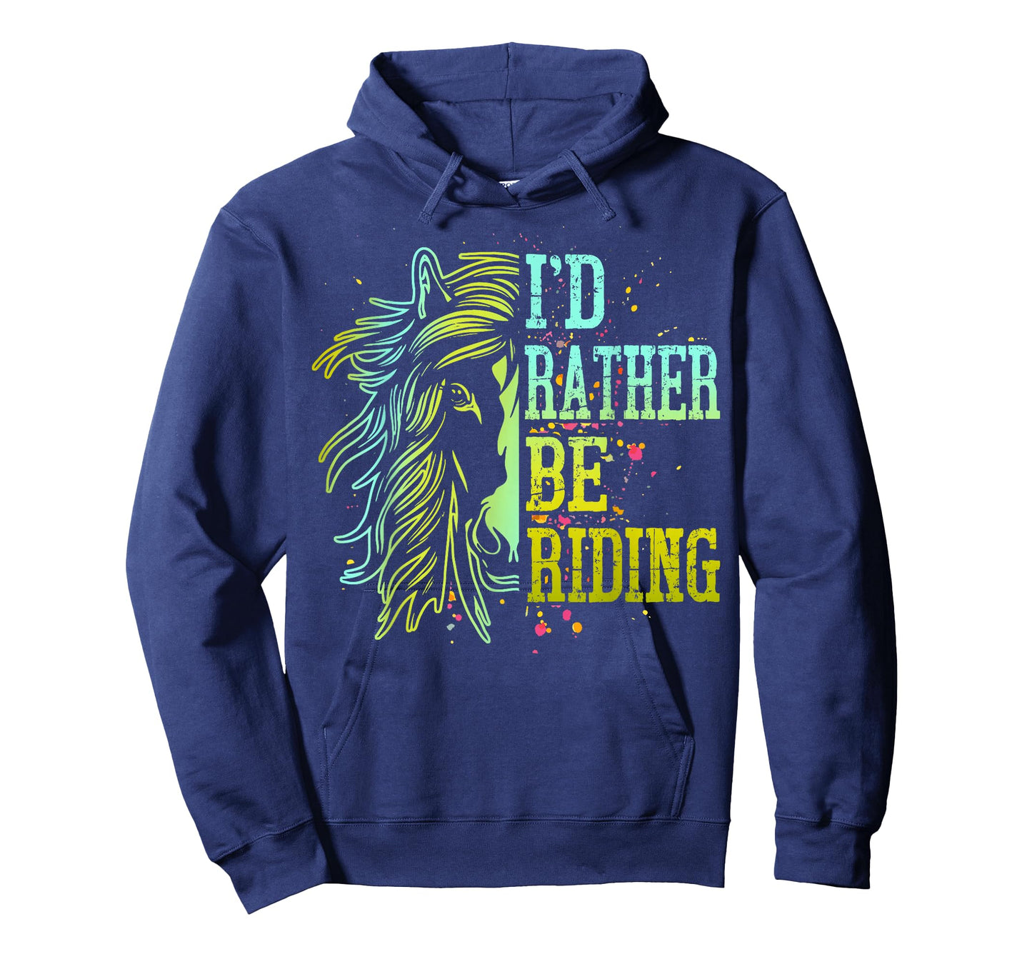 I'd Rather Be Riding Horse Back Girl Women Funny Equestrian T-Shirt