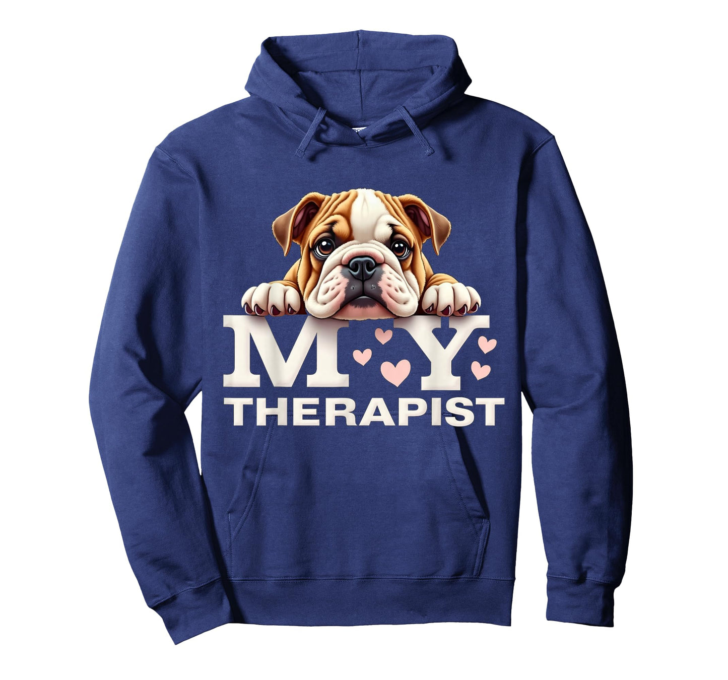Funny Puppy My Therapist English Bulldog Dog T-Shirt