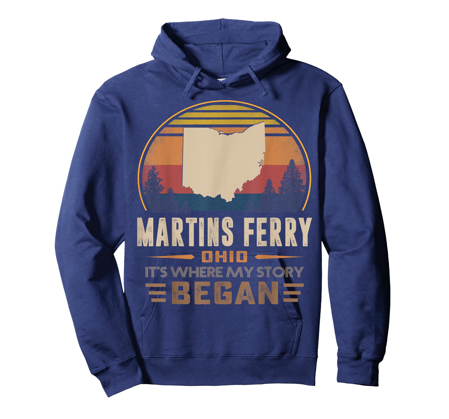 Vintage Martins Ferry Ohio Hometown My Story Began T-Shirt