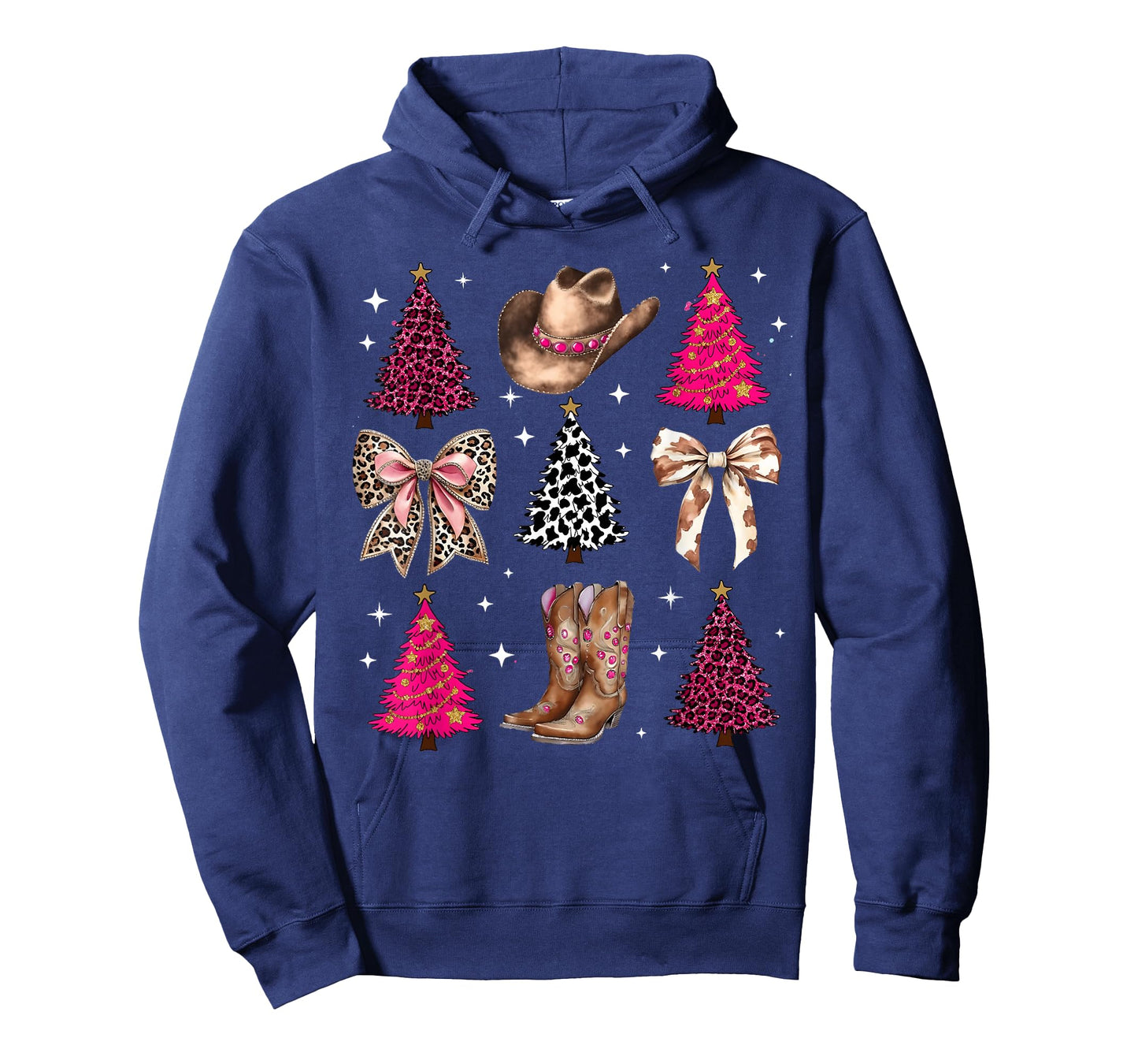 Howdy Christmas Cowboy Cowgirl Squad Coquette Bow Girl Women T-Shirt