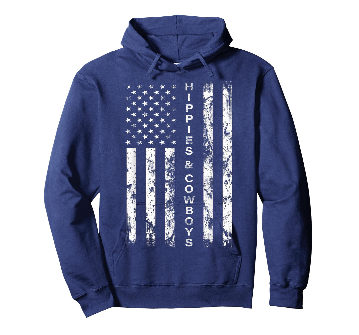 Raisin Hell With The Hippies And Cowboys - American Flag T-Shirt