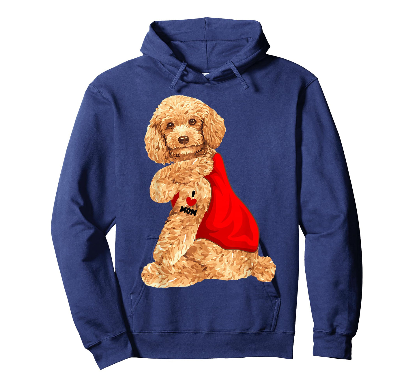 Poodle Dog I Love Mom Tattoo Lover Funny Gift T-Shirt