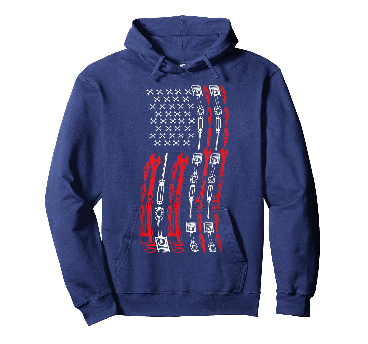 Mechanic USA Flag Patriotic Tshirt Women Men T-Shirt