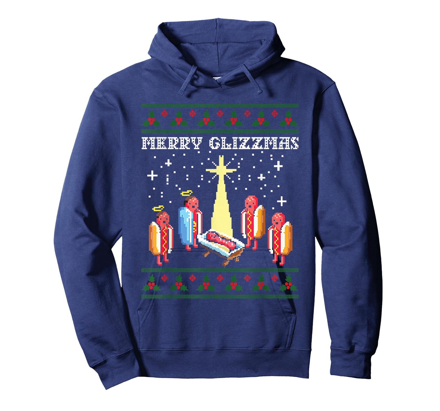 Funny Merry Glizzmas Hot Dogs Family Group Ugly Christmas T-Shirt