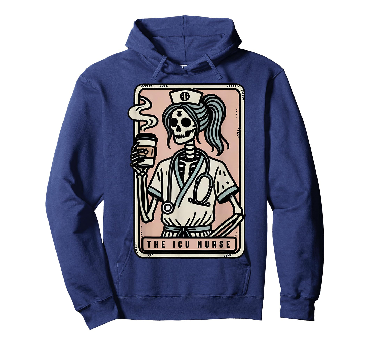 The ICU Nurse Tarot Card Skeleton RN Nursing Witch Vibes T-Shirt