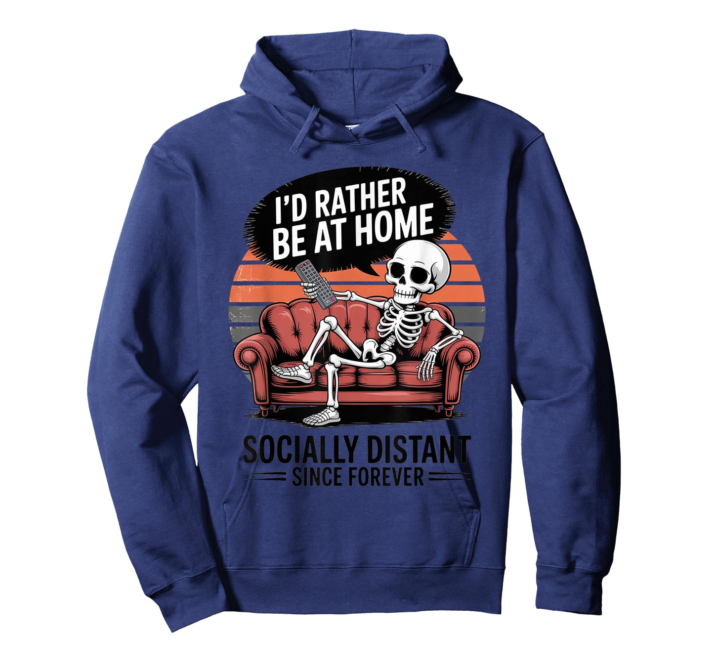 Rather Be Home Funny Sarcastic Skeleton Halloween T-Shirt