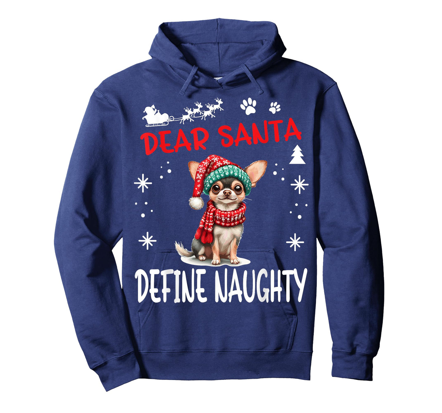 Cute Chihuahua Chiwawa dog Dog Christmas Dear Santa Define T-Shirt