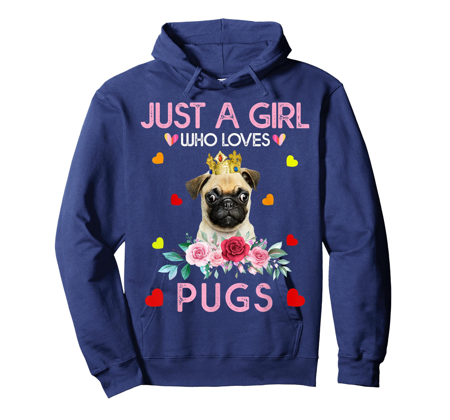 Pug Dog Shirt For Women Just A Girl Who Loves Pugs T-Shirt