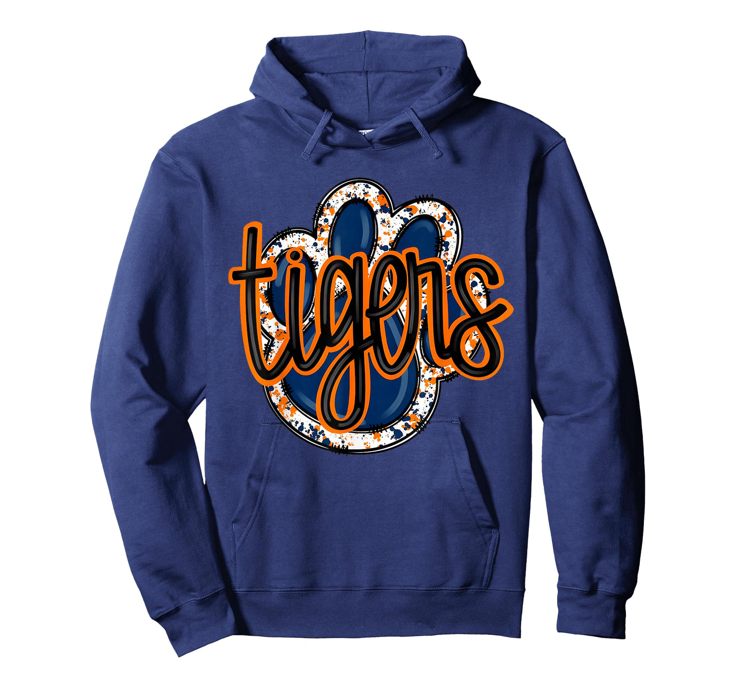 Tigers Paw Print Spirit Team Mascot Animal Pride T-Shirt