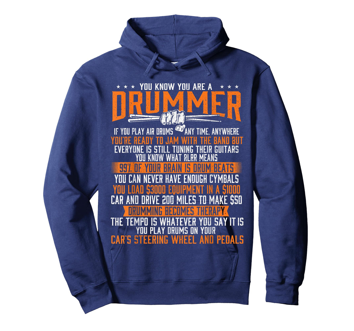 Funny Drumming Shirts - Men's Black You Know You Are A Drummer T-Shirt - Short Sleeve - Classic Fit - Music Themed Apparel - Drummers, Music Lovers, Unisex