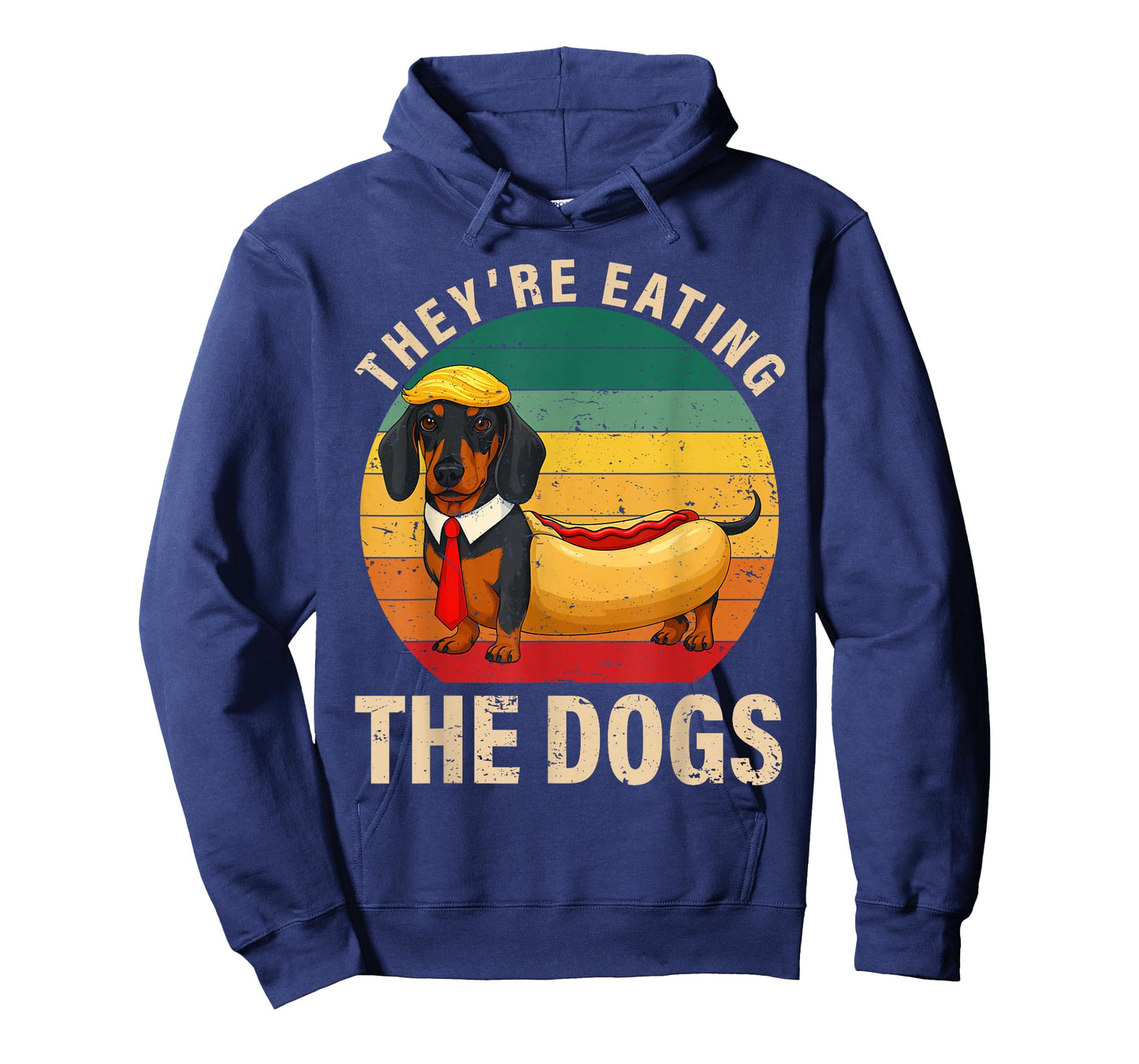Retro They’re Eating The Dogs Funny Dachshund Weiner Dog T-Shirt