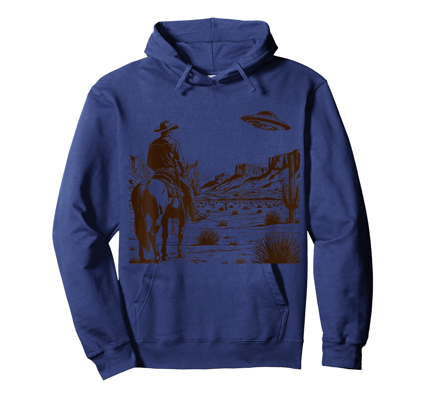Ufo Western Retro Vintage Cowboy T-Shirt