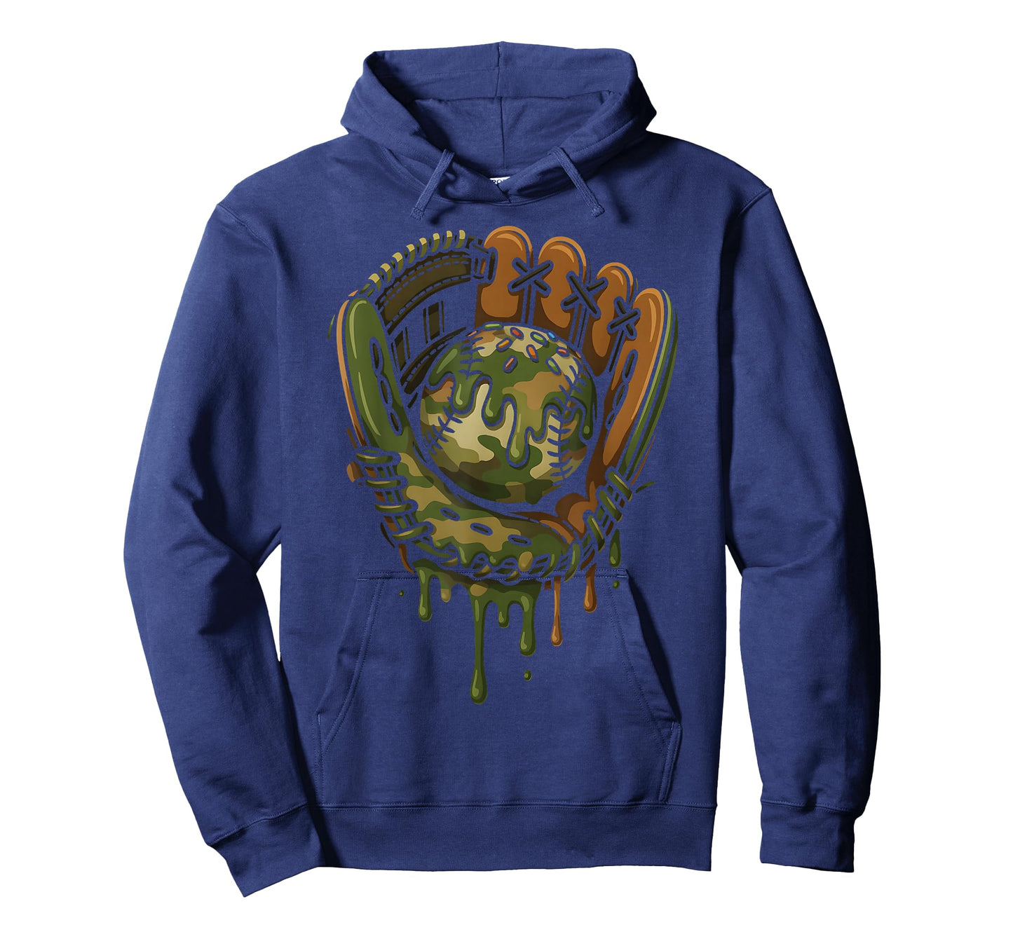 Baseball Drip Camo Baseball Glove Boys Sports Cool Game Day T-Shirt