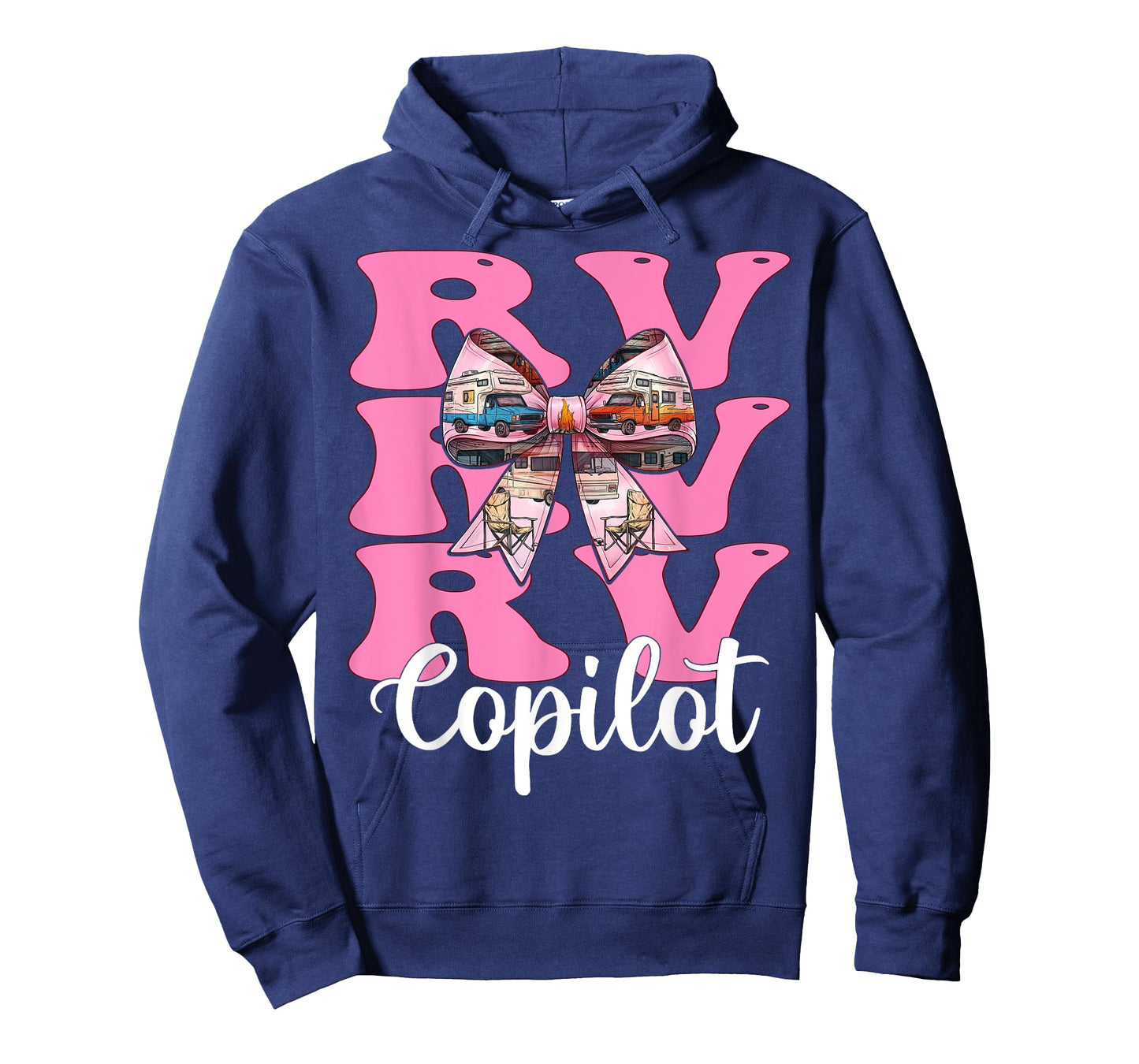 RV Copilot RV Camping Camper Motorhome Girl Mom Coquette Bow T-Shirt